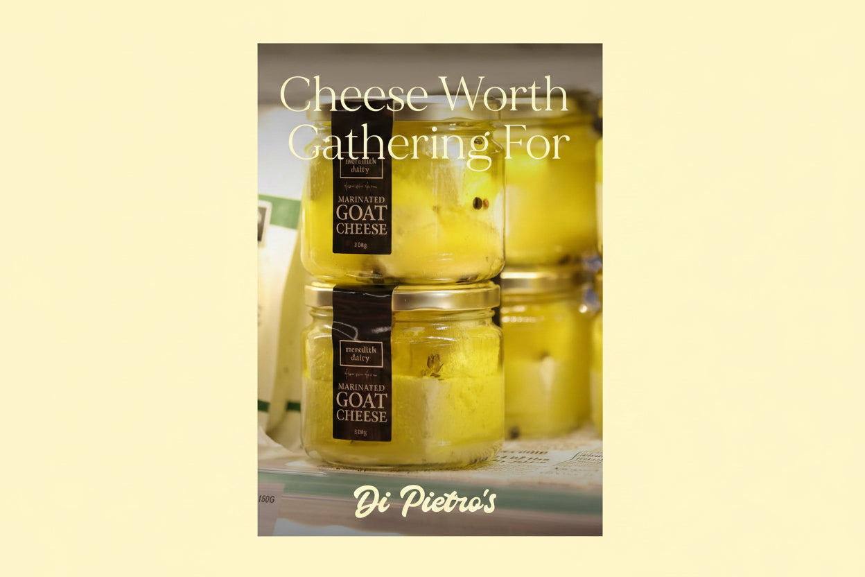 Di Pietro's - Meredith Marinated Goat Cheese available in-store.