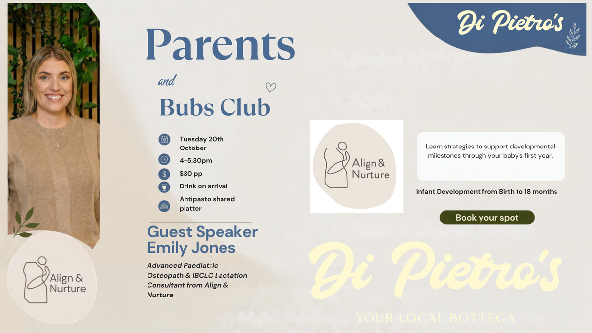 PARENTS & BUB CLUB | Guest Speaker | Advanced Paediatric Osteopath & IBCLC Lactation